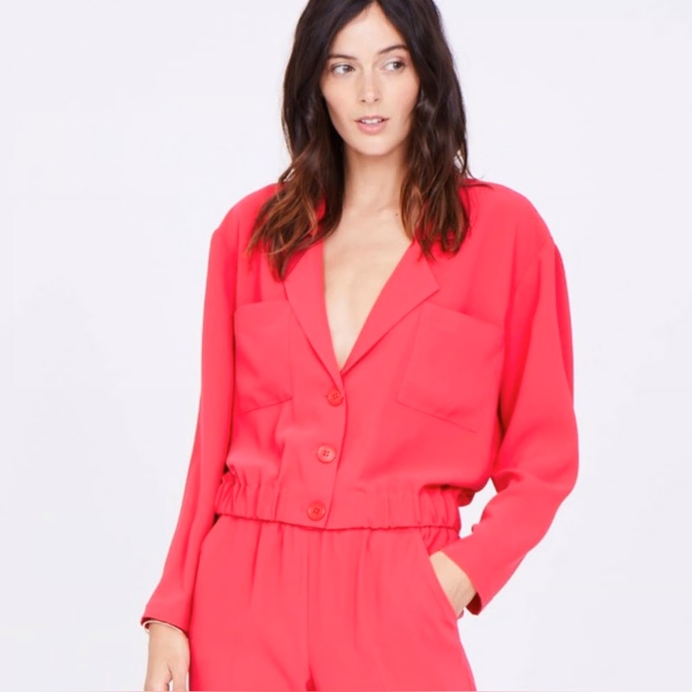 Amanda Uprichard Albany Jacket In Magenta